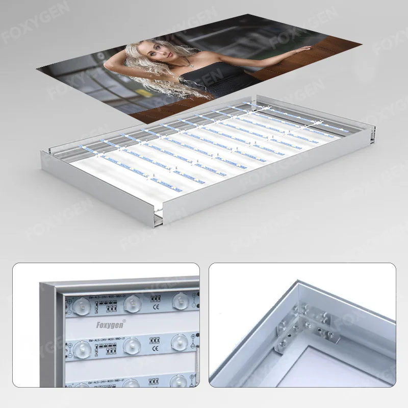 product single sided seg frame fabric light box aluminum profile advertising light boxes for shopping mall-5