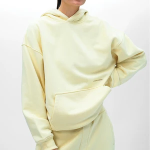 Custom Logo Hoodie Women's Heavyweight Hoodies Front Pocket Oversized Sweatshirts Fit Cotton French Terry Hoodie