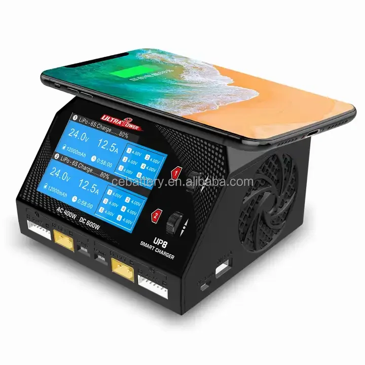 Power UP8 UP7 600W 16A Smart Dual Channels AC/DC Charger Fast Charging Lithium Lead Acid Battery Packs High Quality AU Socket