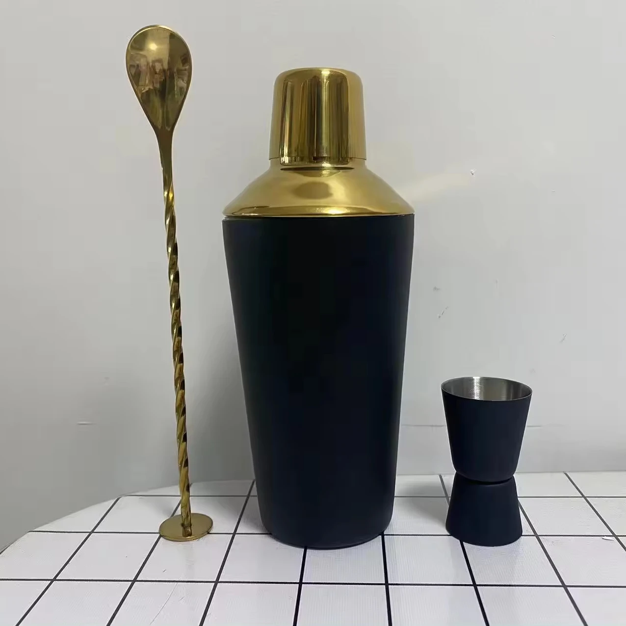 Wholesale Cocktail Shaker Sets Stainless Steel 3-Piece Reusable Customizable Color & Engraving Options