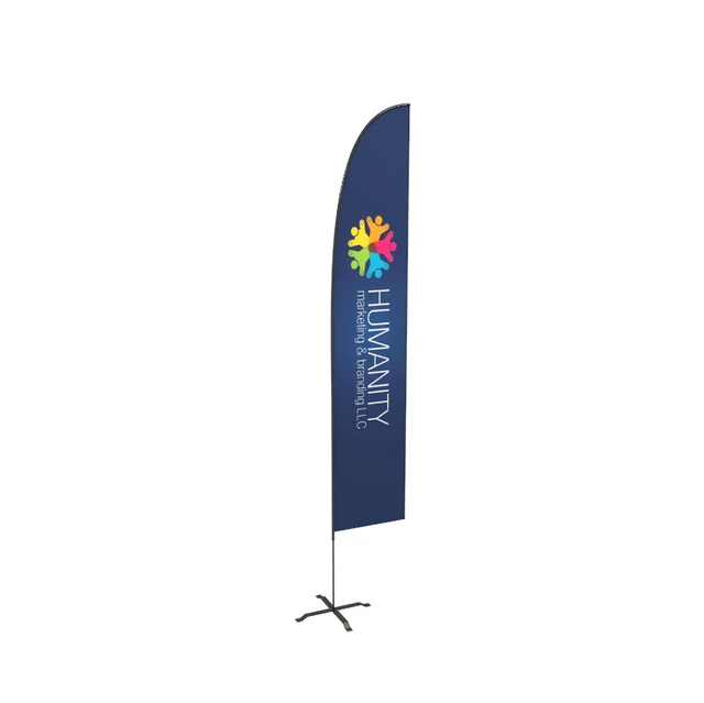 Custom Printed Promotional Beach Flag Kit Feather Banner for Sports Display for Outdoor Events