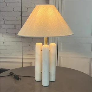 Post-modern Light Luxury Marble Table Lamp Designer Living Room Bedroom Bedside Model Room Nordic Minimalist Hotel Lamps