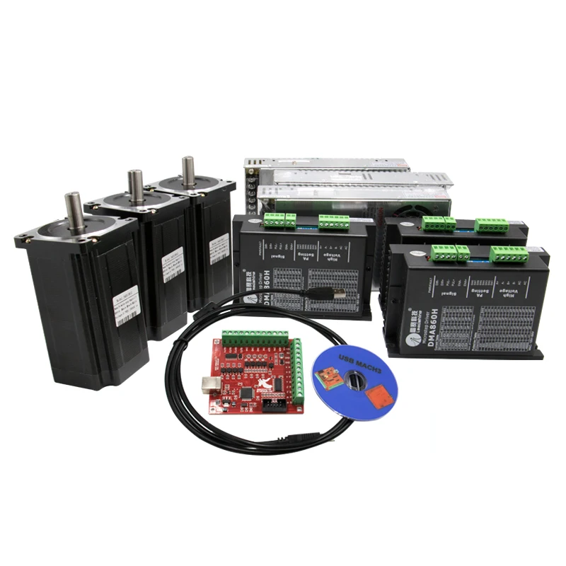 Nema 34 3 Axis CNC Kits with 8.5nm Stepper Motor & DM860D Driver