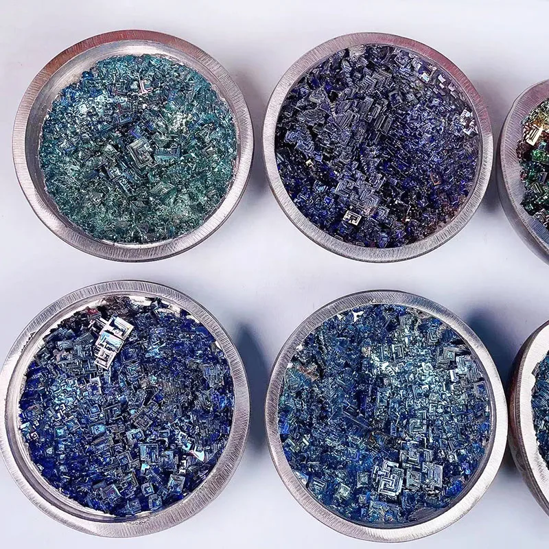 New Arrival Round Shape Rainbow Bismuth Ore Crystal Metal Ore Chakra Bismuth Crystal Heart Bowls for Decoration