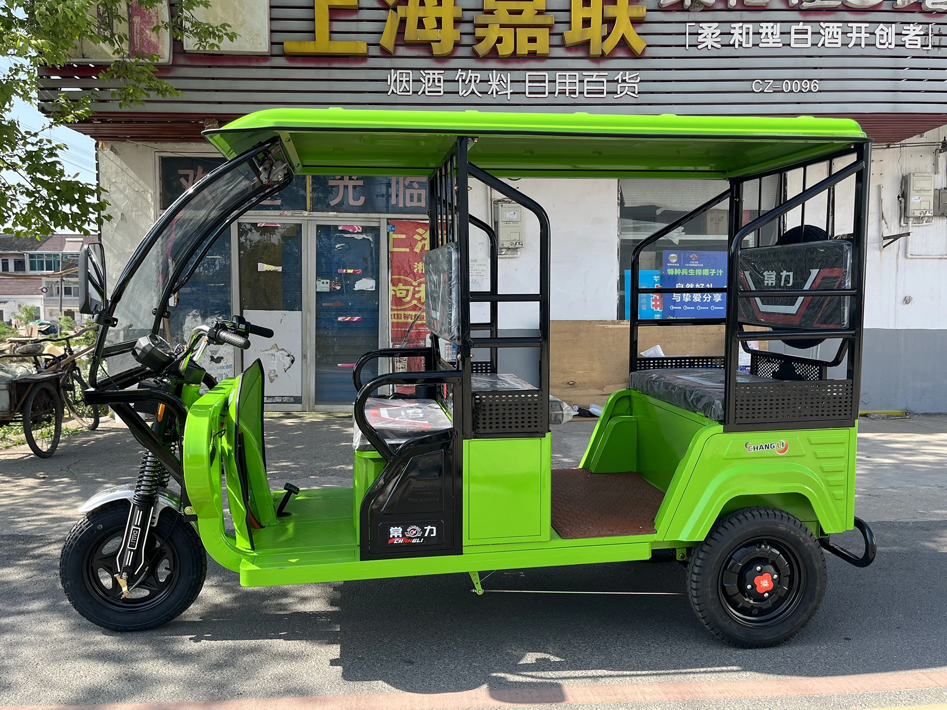 送料無料(*≧∀≦*)3人乗り自転車(*^▽^*)大幅値下げ CHANGLI高級3輪電動スクーター車オープントップ60V 1000W自動人力車