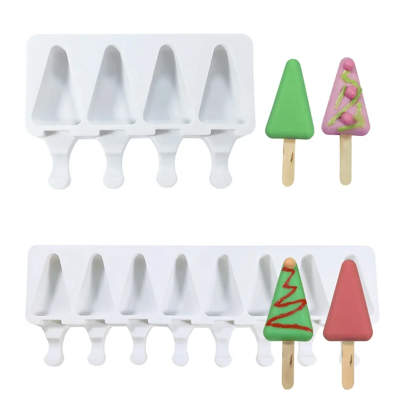 4 Holes 8 Holes Diy Creative Reusable Triangle Shape Ice Popsicle ...