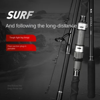 CHEERY Ocean Beach Long-distance Cast Rod Carbon Super-hard Anchor Rod 3.6 Meters 4.2 Meters Plug Fishing Rod 4 Sections – Hard Lure – view 4
