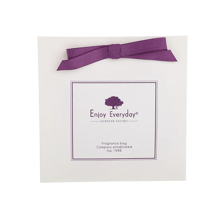 High Quality Customized Brand Hanging Ribbon Scented Sachet Incense Fragrance Paper Pouch Home Decoration Air Freshener