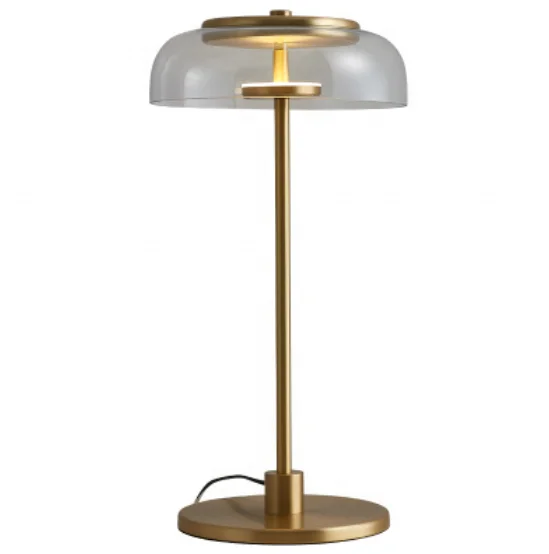 Modern decorative glass shade golden dimmer swith led 5w foladable table lamps for hotel