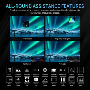 FEELWORLD S10 10.1" 12G-SDI HDMI2.0 Camera Field Monitor 1200nit High-Brightness Touchscreen for Professional Filmmakers detail image