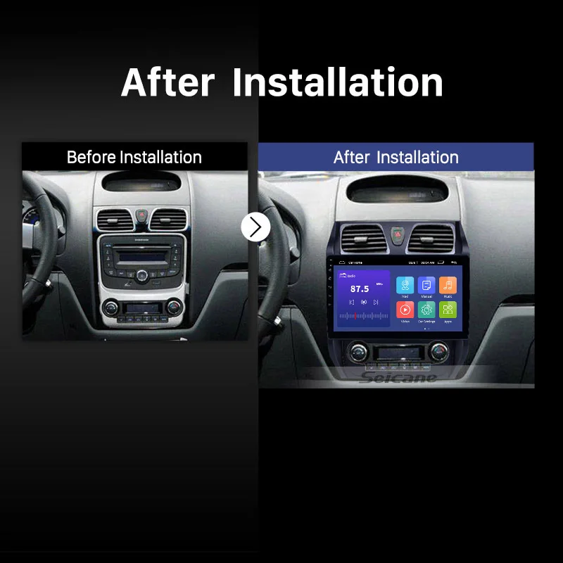 10.1 Inch Android 11.0 GPS Navigation Radio for 2012 2013 Geely Emgrand EC7 with HD Touchscreen  USB Support Carplay TPM