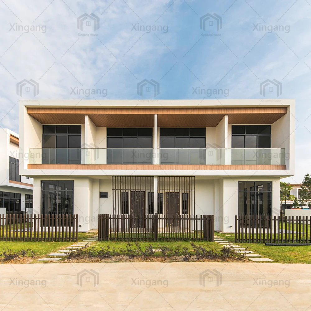 Modern Luxury Residential Villas Flexible Modular Prefabricated Duplex Ready-Made House Waterproof Steel Steel Structure