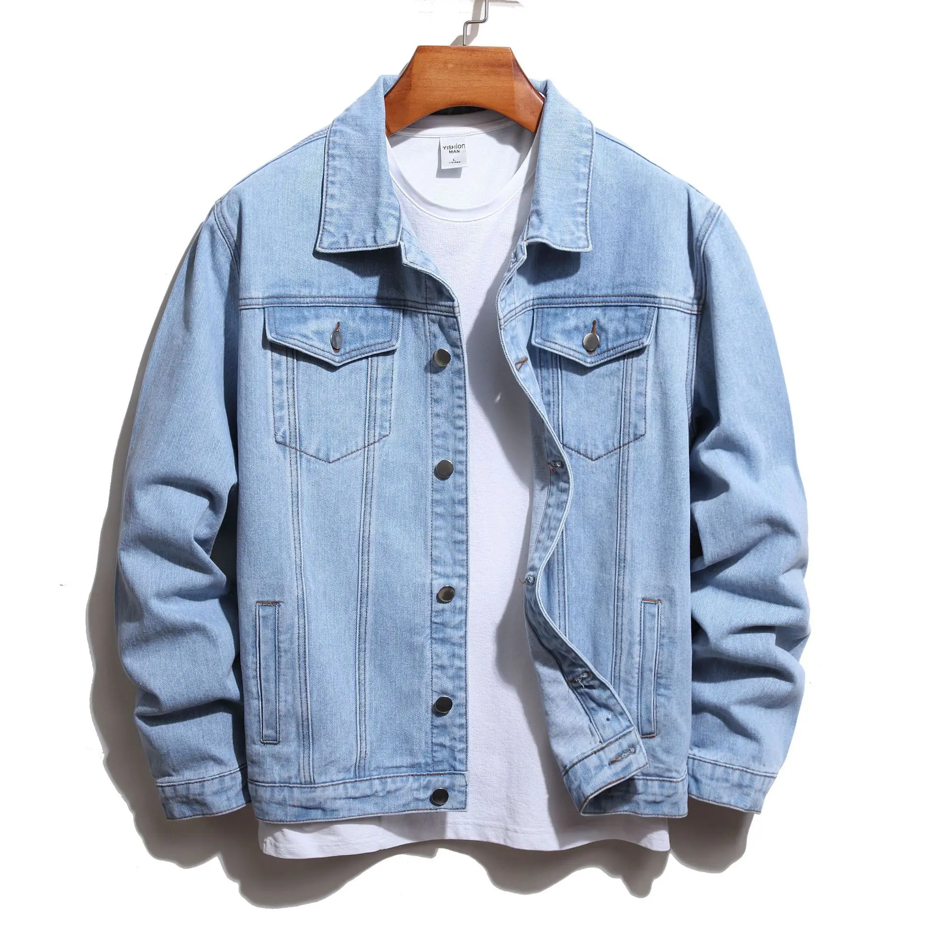 Mens Denim Wholesale Blank Denim Jackets Custom Denim Jacket Men