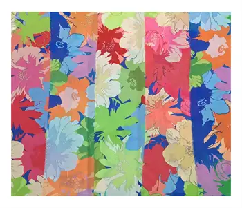 Latest Design Lightweight Polyester Fabric 85 gsm Printed Floral Chiffon Fabric