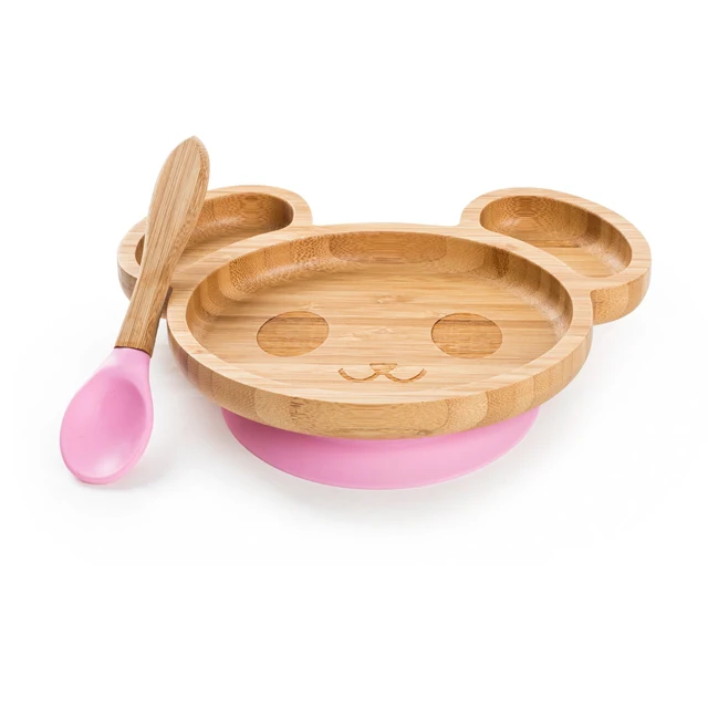 Bamboo Panda Kid Plate With Suction And Silicone Spoon Set Hot Sell Bamboo Baby Bowls Buy Bamboo Plates Dishes Baby Plates Bamboo Silicon Baby Plate Baby Shower Plates Silicone Baby Suction