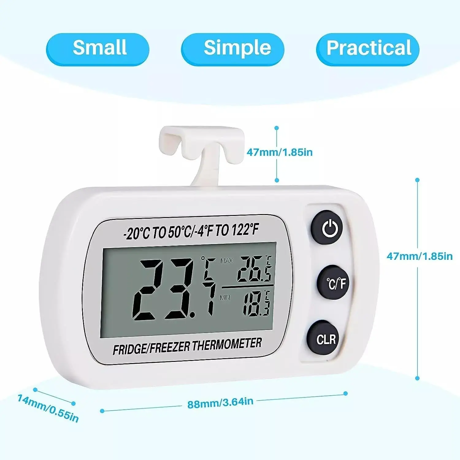 Quality Digital Custom Promotional Refrigerator Fridge Magnet Freezer Digital Thermometers for Fridge Digital Max Min with Alarm