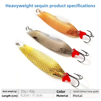 Custom Long Cast Large Spoon Lure, Heavy Weight 30g 60g 80g Spoon Bait for Pike Saltwater Fishing – Metal Jig – view 3