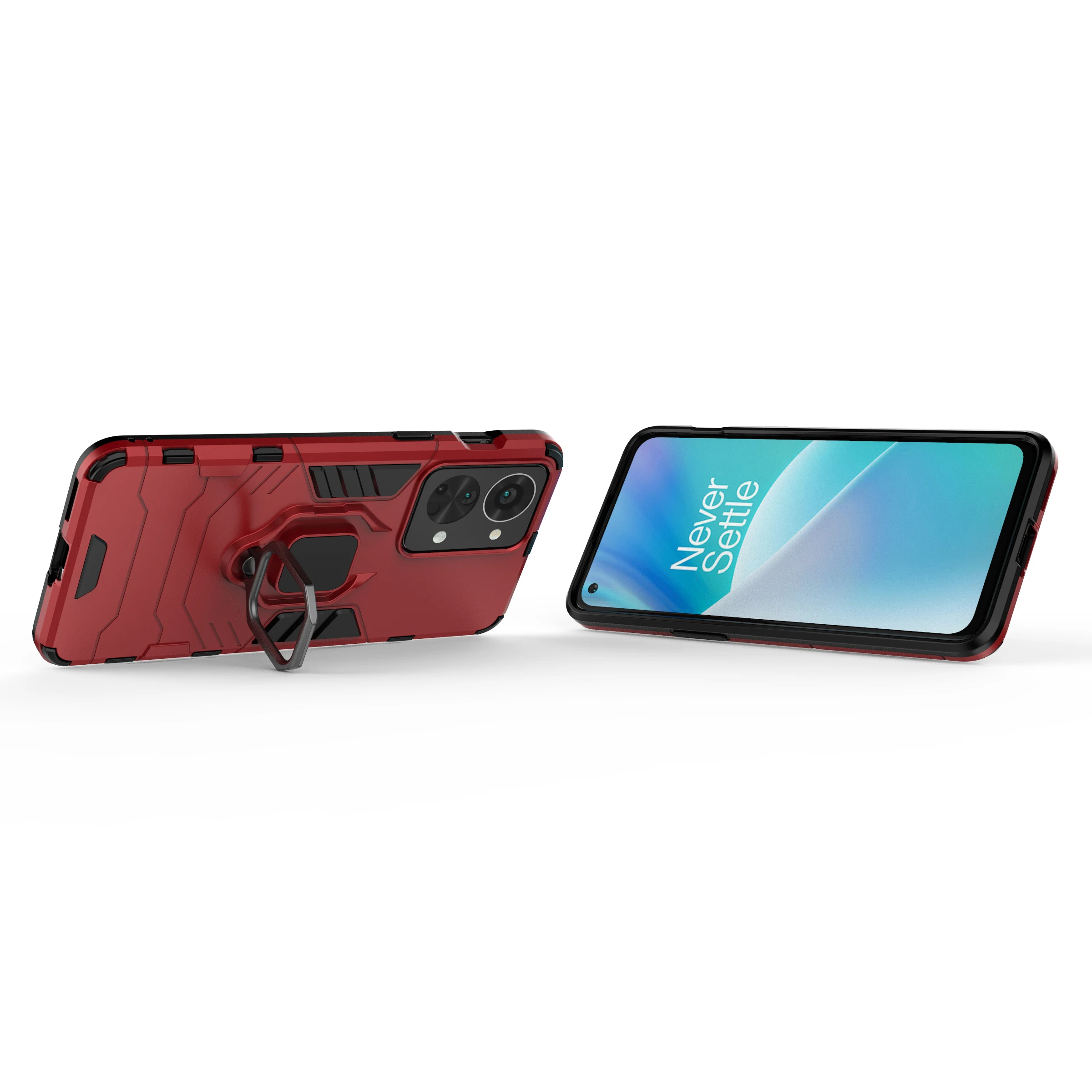 For ONEPLUS NORD 2T 5G  Case Shockproof Magnetic Ring Stand Cover
