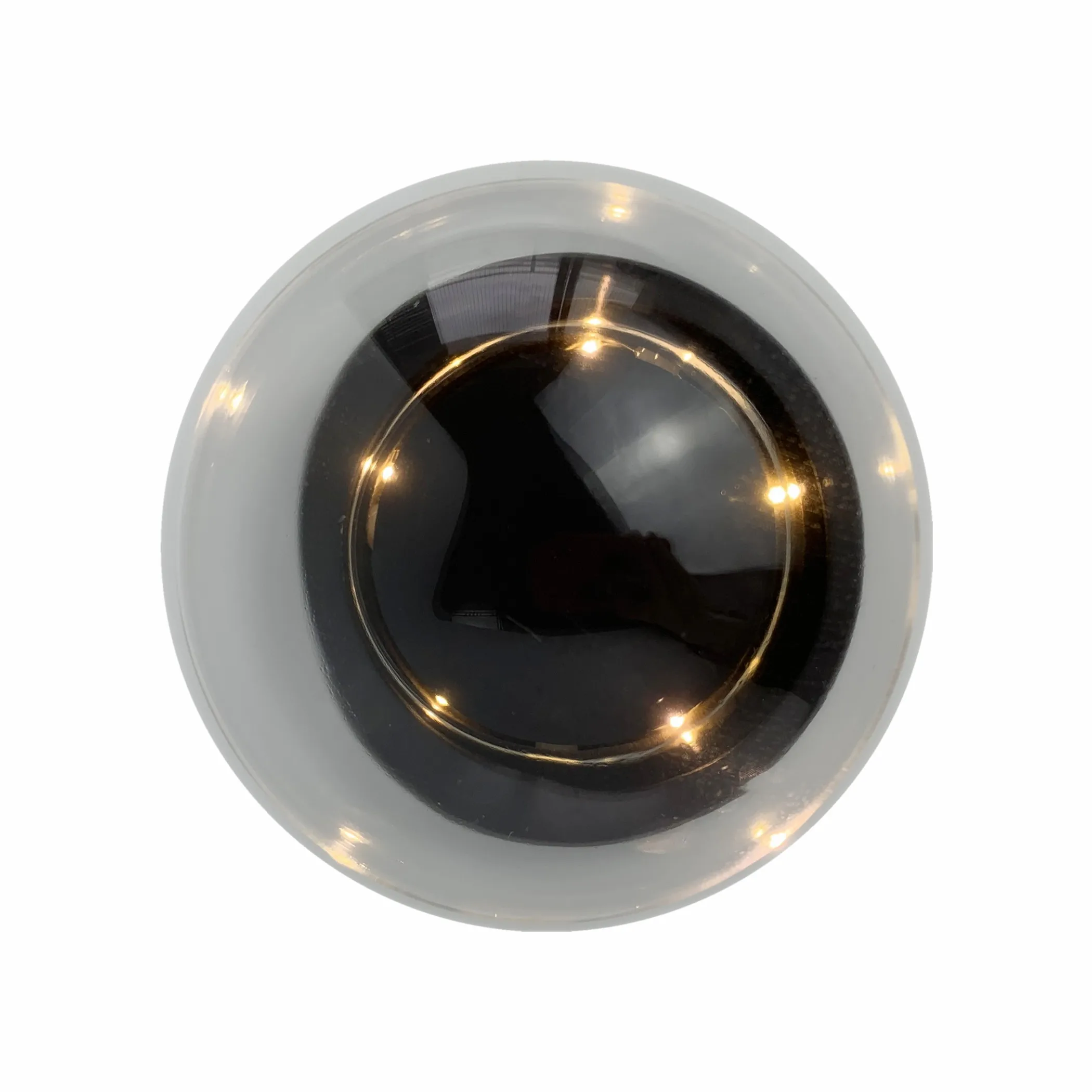 15cm Yellow LED Light  Glass Display Globe Cover Desktop Decoration Snow Dome with Light for Promotional