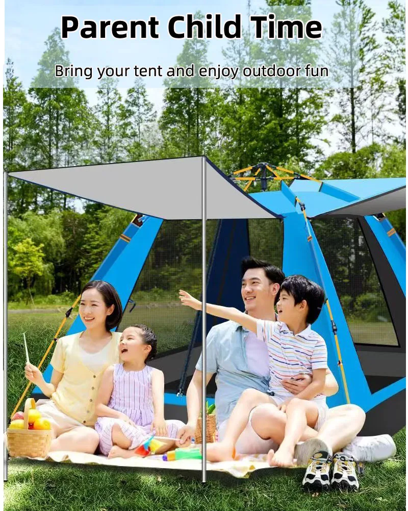 Foldable Automatic Thickening Sunscreen Wild Picnic Home Full Set Camping Tent