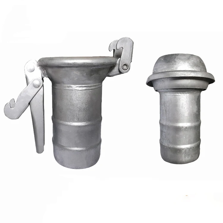 thumbnail interactive-video image 1 of 6-Inch Bauer Type Lever Lock Coupling - Galvanized Steel - Male, Female, Or Set 1 of 4