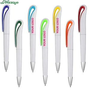 HZZQUE Best Seller Durable Plastic Ballpoint Pen Custom Logo 1.0mm Writing Width Economical Promotional Gift