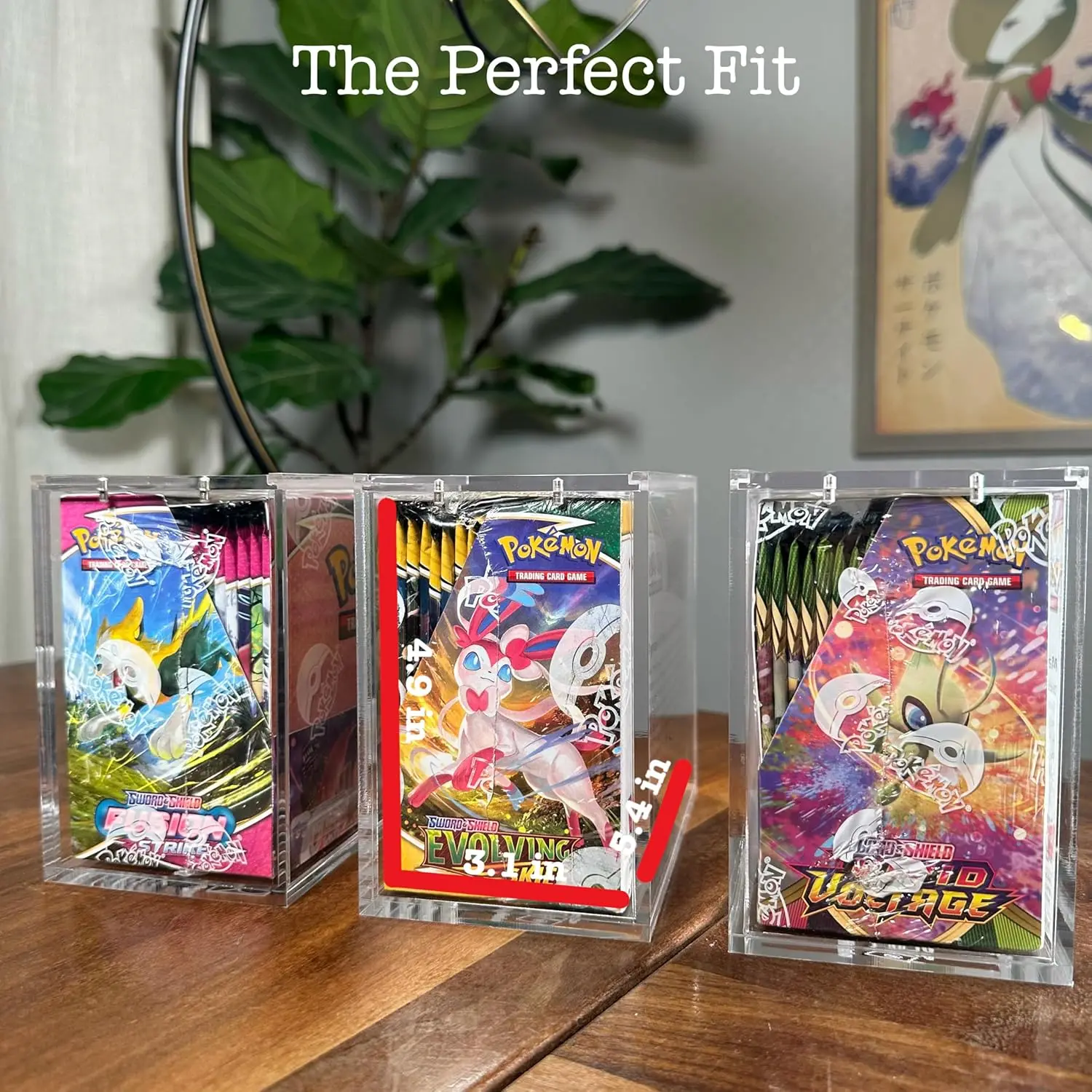 booster box storage ER Acrylic Pokémon Booster Box Case with Magnetic Lid
