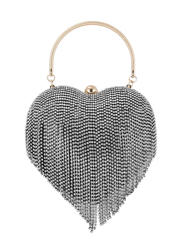 Uematu Luxury Designer Heart Shaped Evening Clutch Bag Wedding