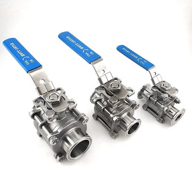 Quality products Shape 2-way connection Sanitary manual two-way ball valve