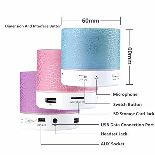 Portable Mini Wireless Bluetooth Speaker - USB Stereo Sound