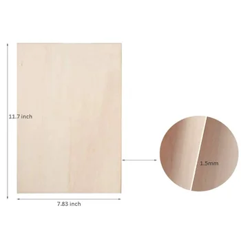 10 Pieces Balsa Wood Sheets Wood Plywood Hobby Wood Board For Diy Crafts  Wooden Model (150 X 150 X 1.5 Mm)