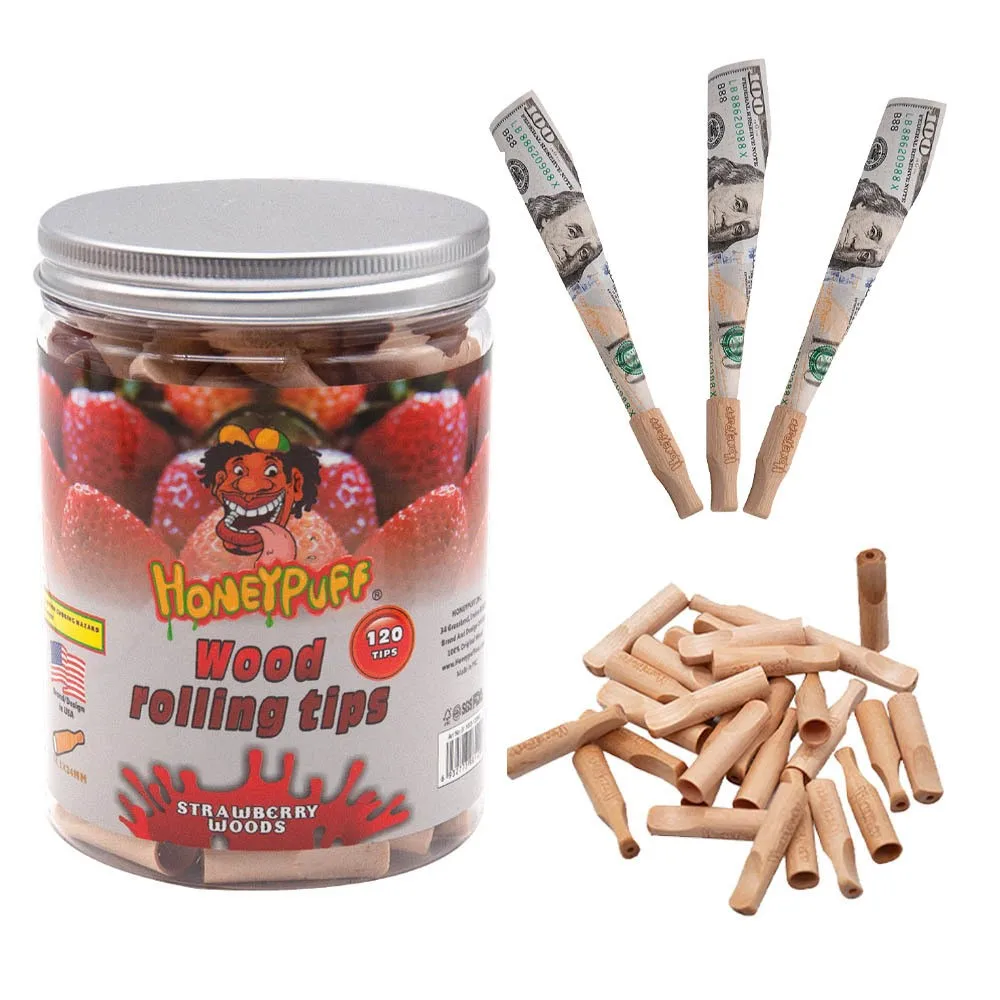 Wholesale Smoking Accessories Laser Logo Wooden Cigar Filters Tips