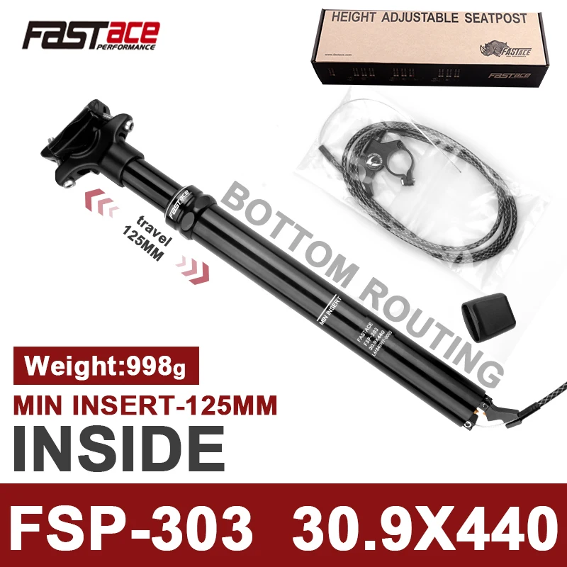 FASTaceアルミニウム合金FSPドロッパーシートポスト400mm 27.2