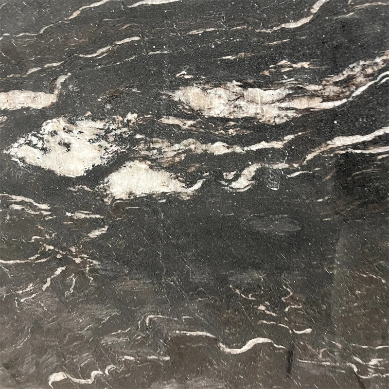 product brazil cosmic black granite with golden veins slab for floor good price black quartzite countertop-2