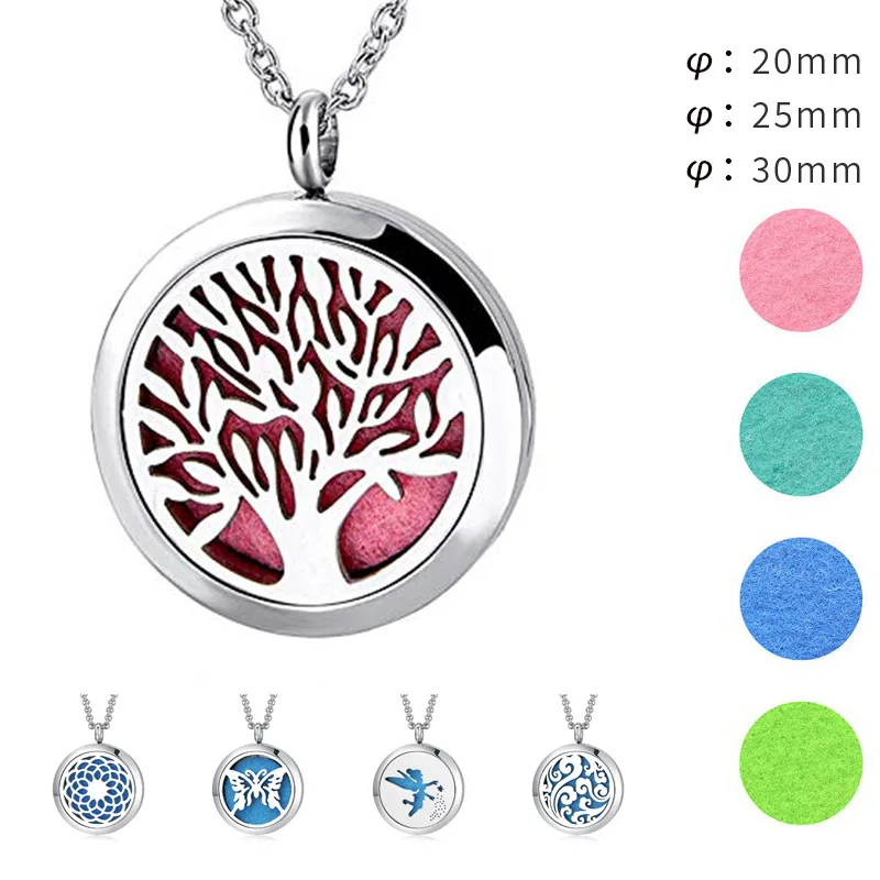Collana Diffusore Per Oli Essenziali Youfeng - Ciondolo Medaglione In Acciaio Inox Con 49 Cuscinetti Di Ricarica, Regalo Per Donne E Mamme - 3