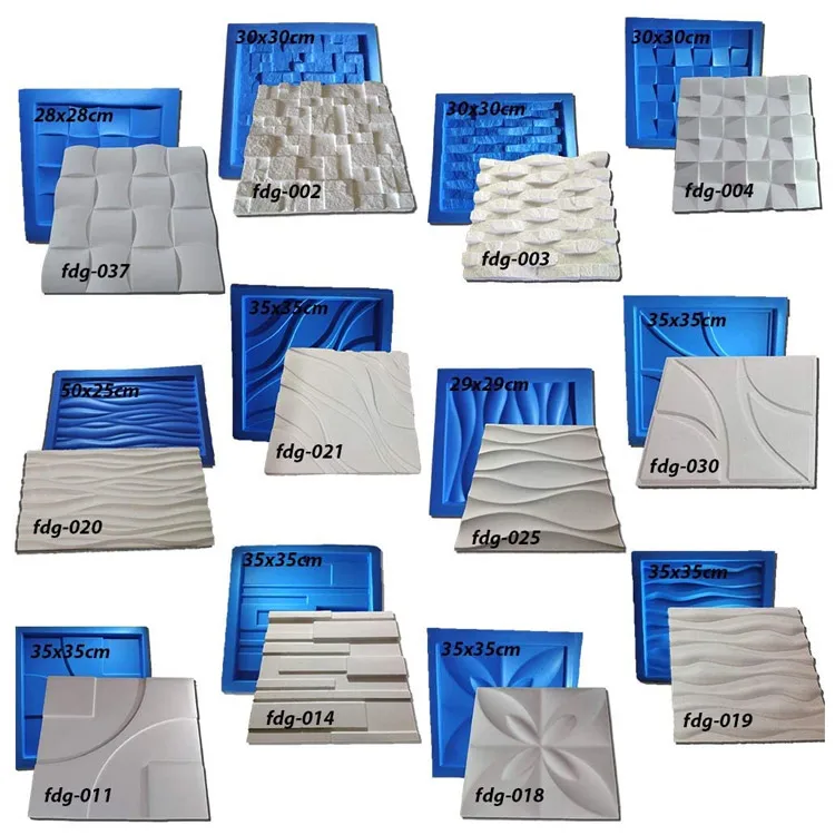 Rubber Material Decorative 3D Wall Panel Mold - KJ Artisan