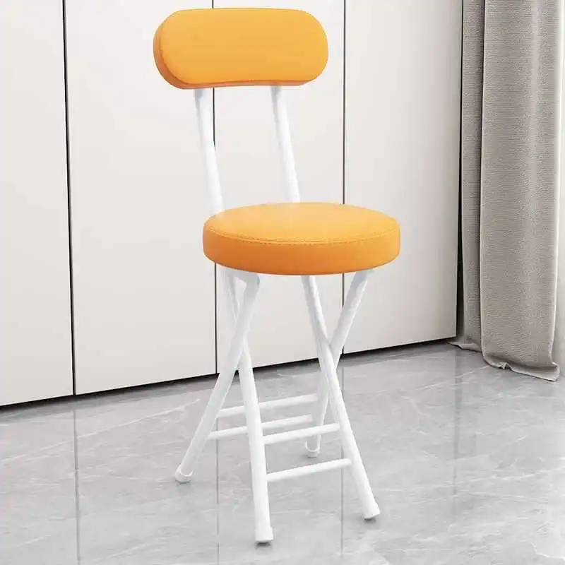 Portable Folding Stool, Heavy Duty Fold up Stool Metal Foldable Stool Collapsible Round Stool, 300 lbs Capacity for Camping