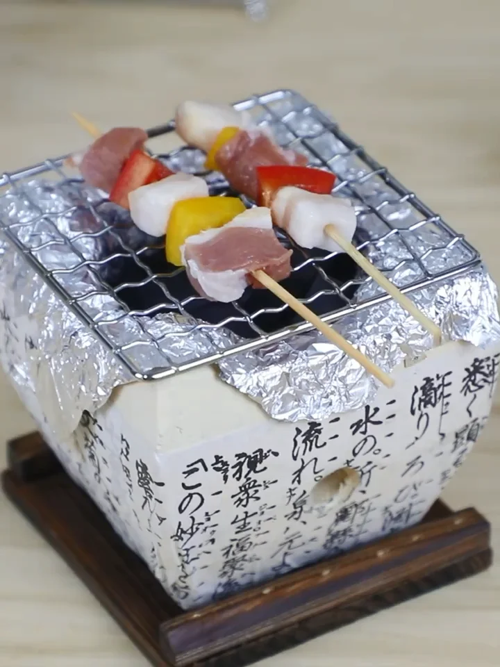 Kinghon Tabletop Charcoal Grill,Shichirin Hida Konro,With Wire Mesh Grill And Wooden Base Buy