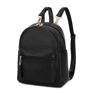 Fashion Black Purse Korean Pu Leather Travel Girls Ladies Women Bag Backpack