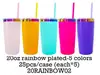 20 rainbow02 20oz placcato arcobaleno mix di colore