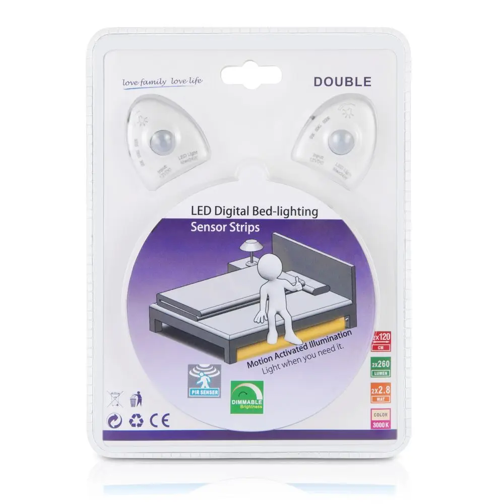 Intelligent Induction Lamp Motion Sensor Bed Light Warm White PRI Smart  Led Strip Motion Activated Human Body  Sensor Light