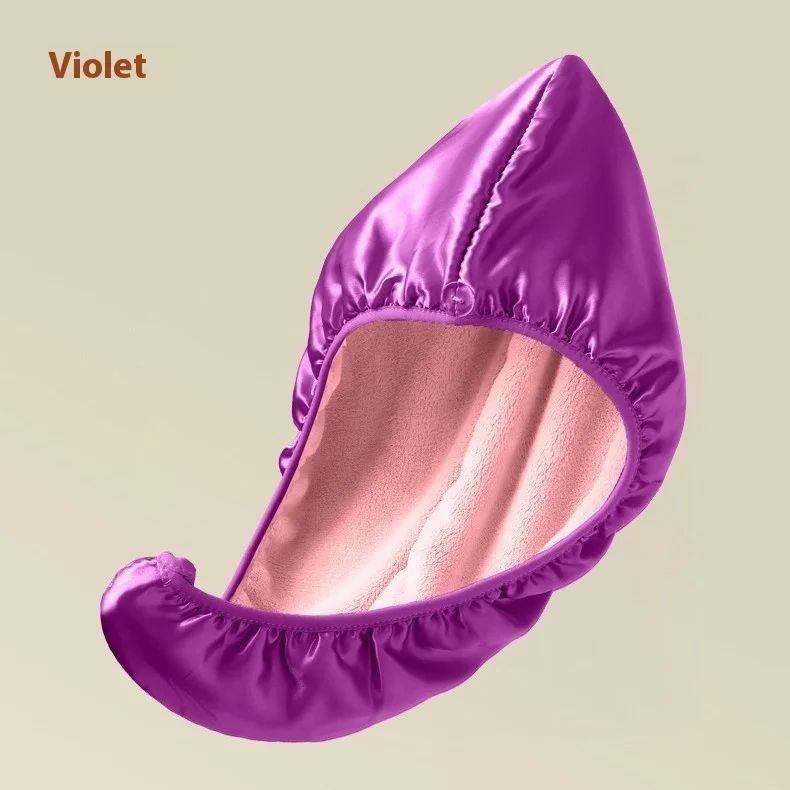 Женская двухслойная Абсорбирующая шапочка для сушки волос из натурального тутового шелка тюрбан чистого хлопка аксессуары