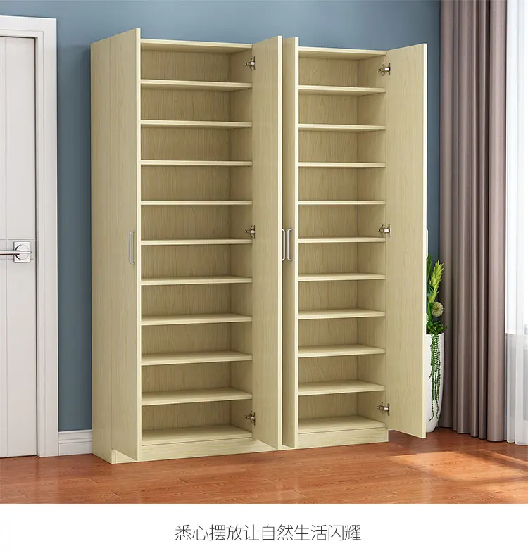 Balcony Shoe Cabinet Large Capacity Solid Wood Storage