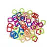 Marqueurs de mailles carrés multicolores pour tricot - Taille moyenne