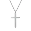 Glossy cross + stainless steel chain