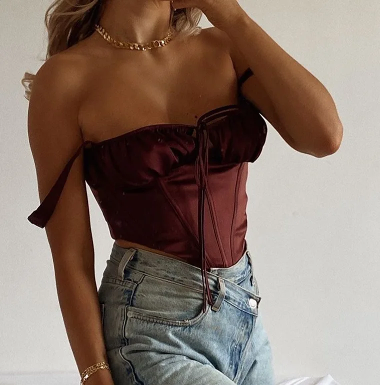 Boned Corset Top Y2k Top Bustier Corset Top -   Fashion inspo outfits, Corset  top outfit, Fashion