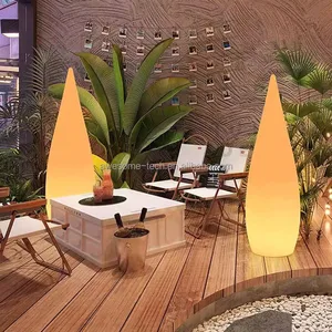 Water-drop Floor Lamp Waterproof Colorful LED Stand Light Floor Lamps for Indoor Hotel Illuminated Plastic Landscape