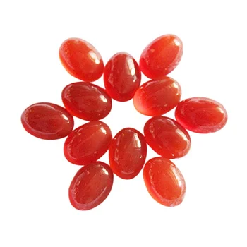 Wholesale Puffy Back Red Agate Cabochons Red Agate Loose Gemstone Beads