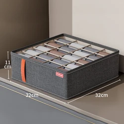 Artibetter Set 3 Scatole Contenitori di Stoffa per Biancheria Intima e Calzini Organizer per Cassetti Divisori Scatole Salvaspazio per Camera da Letto e Armadio Beige Resistente e