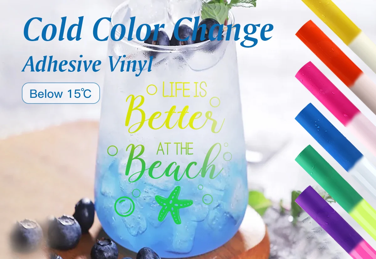 Yesion Cav Temperature Cold Sensitive Color Changing Vinyl For Craft